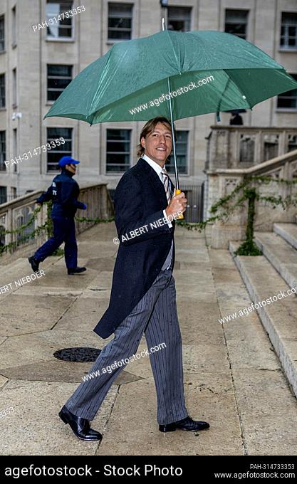 Prince Louis of Luxemburg arrive at the Sint-Michiels-en-Sint-Goedelekathedraal in Brussel, on September 10, 2022, to attend the wedding of Princess Maria Laura...