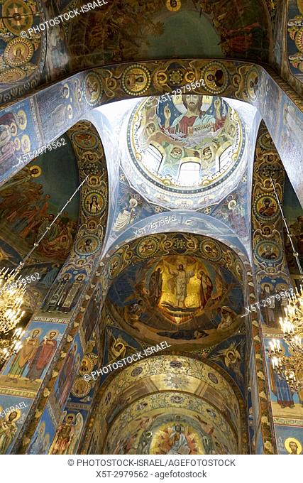 Interior of the Church of the Savior on Spilled Blood, St. Petersburg, Russia