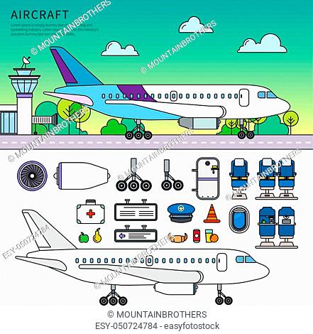 Cartoon cargo airplane Stock Photos and Images | agefotostock