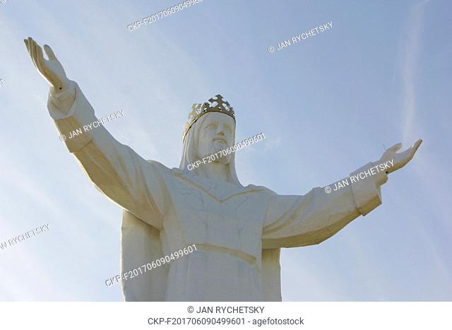 Monument of Christ the King, the tallest statue of Jesus in the world, in Swiebodzin, Poland, May 21, 2017. The statue was completed on 6 November 2010