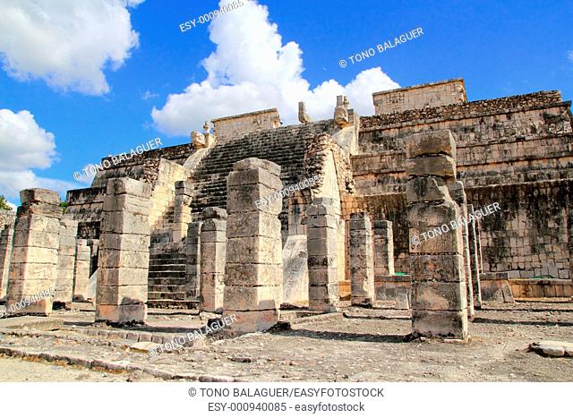 Chichen Itza Warriors Temple Los guerreros Mexico Yucatan
