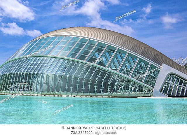 Planetarium at Ciudad de las artes y las ciencias, City of Arts and Science in Valencia, Spain, Europe