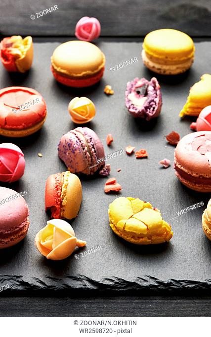 French delicious dessert macaroons