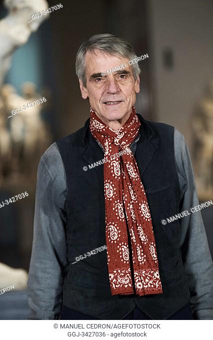 Actor Jeremy Irons attends 'The Prado Museum. A Collection of Wonders' Photocall at The Prado Museum on December 4, 2019 in Madrid, Spain