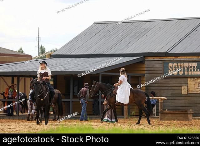 RUSSIA, MOSCOW - AUGUST 30, 2023: A film set at the Moskino cinema park in the village of Yurovo. Alexander Shcherbak/TASS
