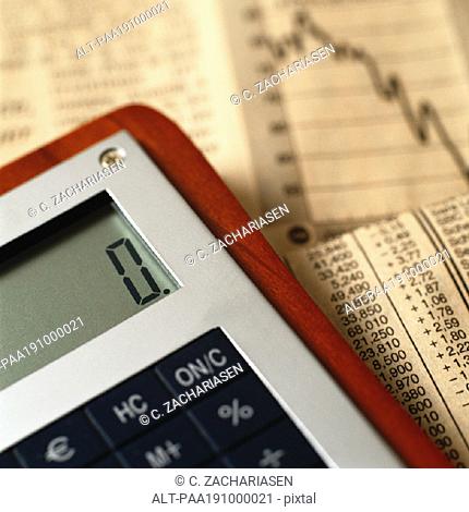 Calculator on top of financial charts