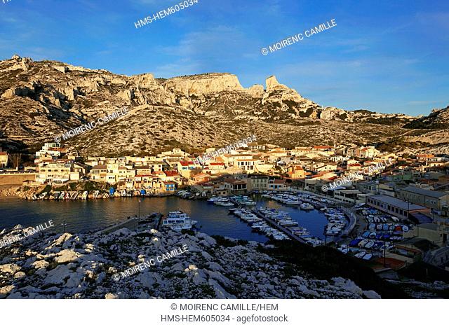 France, Bouches du Rhone, Marseille, 8th arrondissement, Les Goudes, harbour