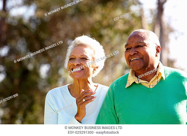 Senior Couple Enjoying Walk Together