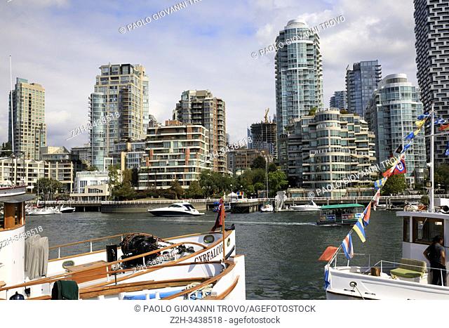 False Creek Bay alongside the Granville street bridge, Vancouver, America