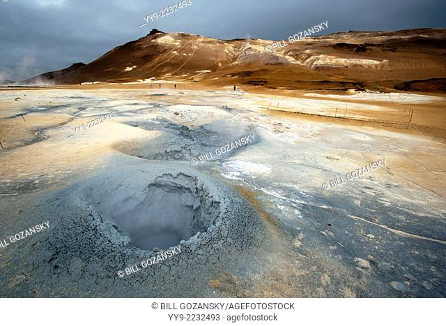Boiling Mudpools at Namafjall Hverir - Myvatn Region, North Central Iceland