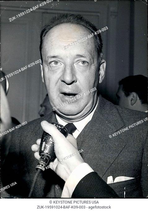 Oct. 24, 1959 - Vladimir Nabokov, the author of 'Lolita, ' is in Paris. The best selling author is passing through, and he gave a cocktail press conference last...