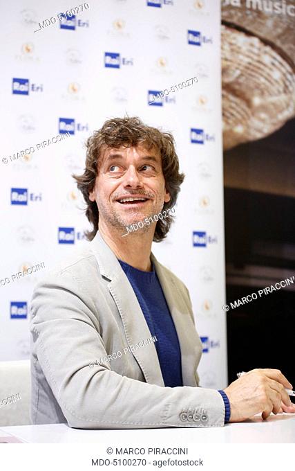 The Italian Paleontologist, science writer, writer and journalist Alberto Angela on the occasion of his speech at the XXIX International Book Fair in Turin