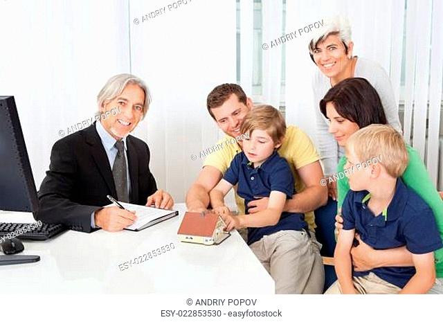Family in real-estate agency
