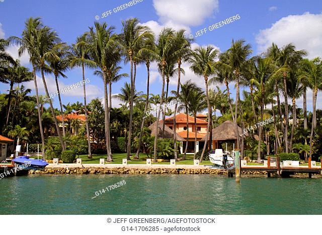 Florida, Miami Beach, Biscayne Bay, Star Island,  Star Island Drive, waterfront home, mansion, celebrity, Gloria Estefan house