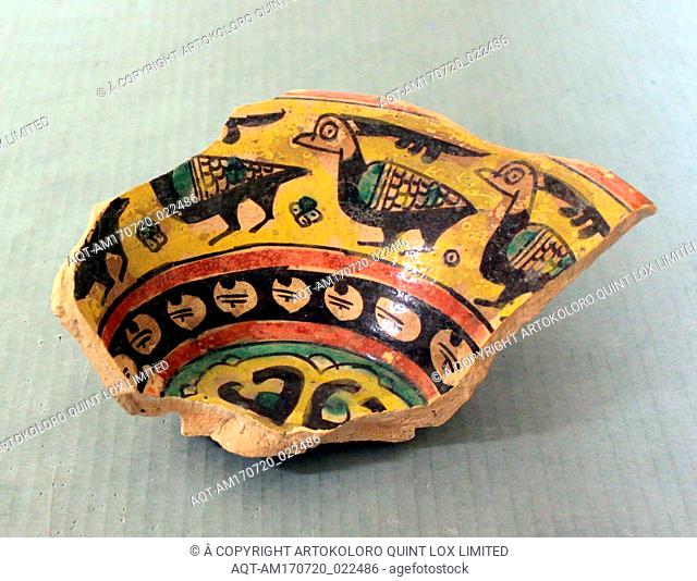 Fragment of a Bowl, 9thâ€“10th century, Excavated in Iran, Nishapur. Attributed to Iran, Nishapur, Earthenware; buff slip