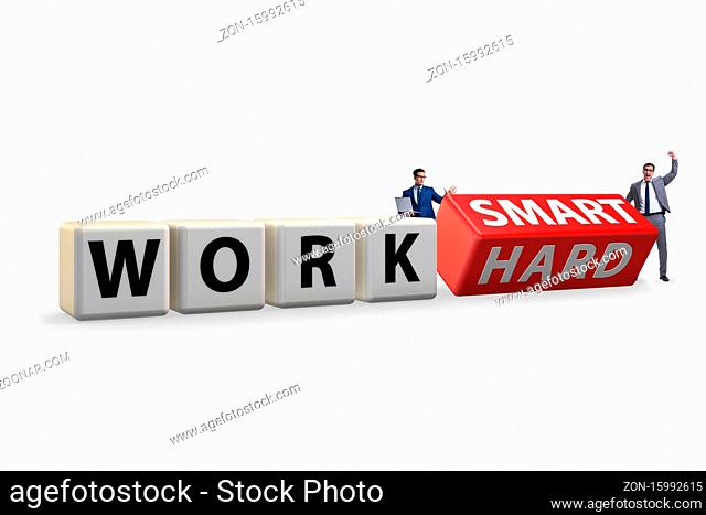 Concept of working smarter not harder