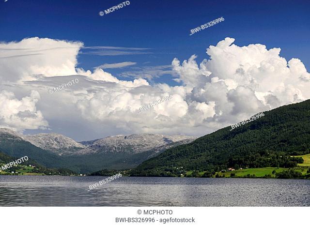 clouds over Sognefjord, Norway