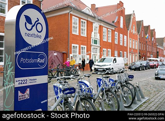20 April 2022, Brandenburg, Potsdam: Bicycles from the Nextbike company are parked at a station in the Holländerviertel. Photo: Soeren Stache/dpa