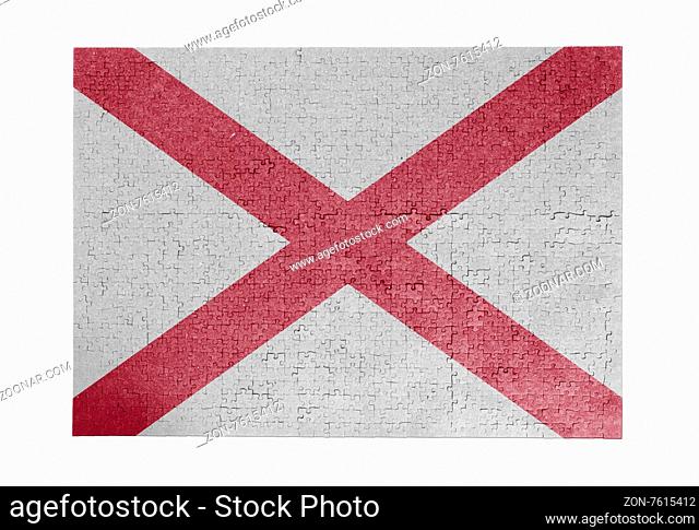 Large jigsaw puzzle of 1000 pieces - flag - Alabama