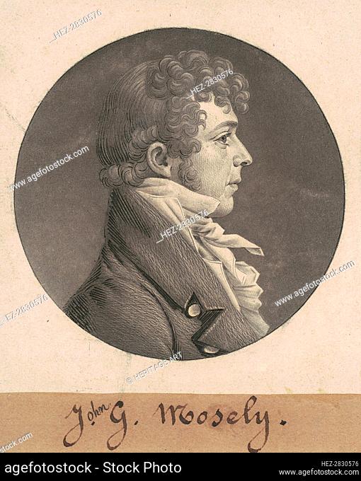 J. G. Mosely, 1808. Creator: Charles Balthazar Julien Févret de Saint-Mémin