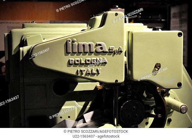 Bologna (Italy): an IMA Industry's machine at Museo del Patrimonio Industriale (Museum of the Industrial Heritage)
