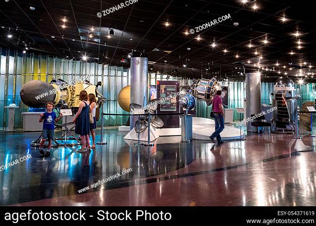 Moscow, Russia - May 31 2016 Space museum exposition