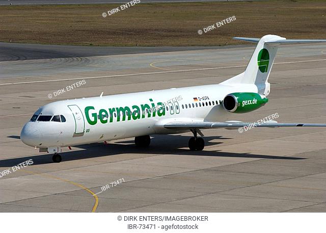 Air Germania airplane at Tegel airport, Berlin, Germany, Europe