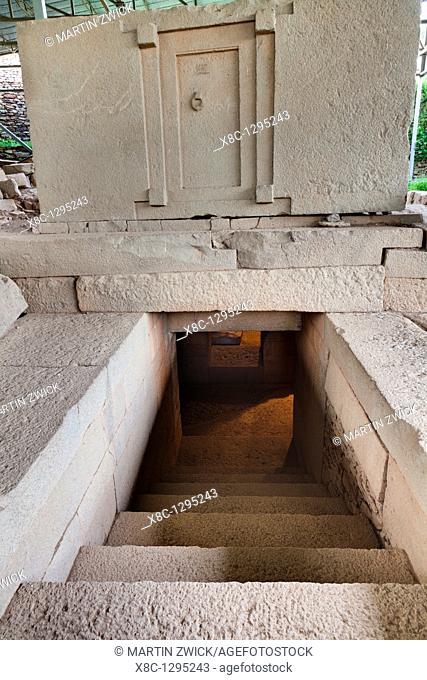 Tomb of the False Door, northern stelae field, Aksum  The Aksumite kingdom has created some of the greatest stelae worldwide  The stelae mark often the entrance...