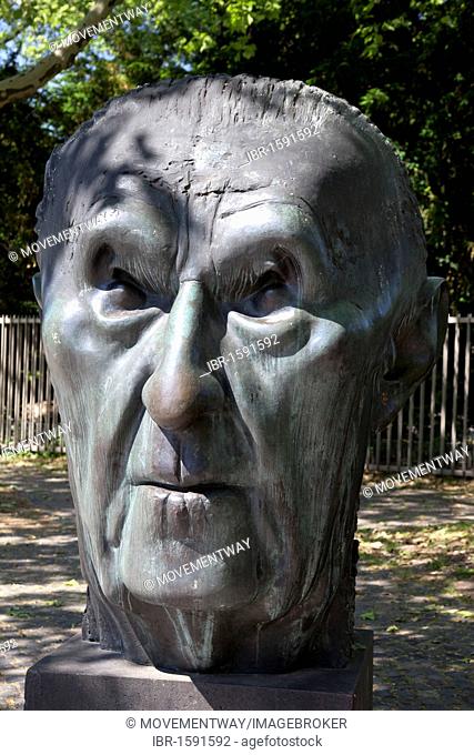 Konrad Adenauer, former Chancellor of Germany, sculpture, Bonn, Rhineland region, North Rhine-Westphalia, Germany, Europe