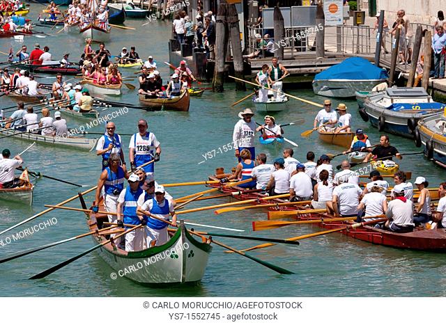 Vogalonga, rowing competition in the Venice lagoon, Venice, Italy, Europe