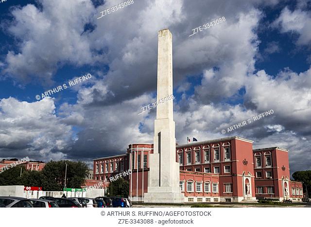 Mussolini Obelisk (Obelisco Mussolini), Piazza Lauro de Bosis (Lauro de Bosis Square), Foro Italico sports complex, Rome, Italy, Europe