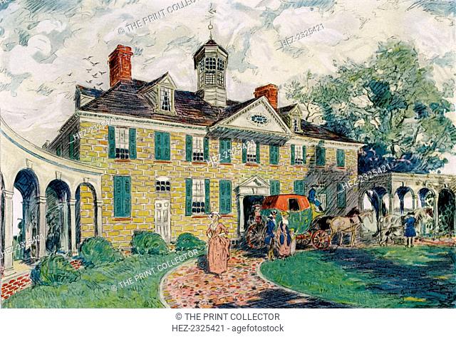 Mount Vernon, near Alexandria, Virginia, USA, c18th century (1921). Mount Vernon was the plantation home of George Washington