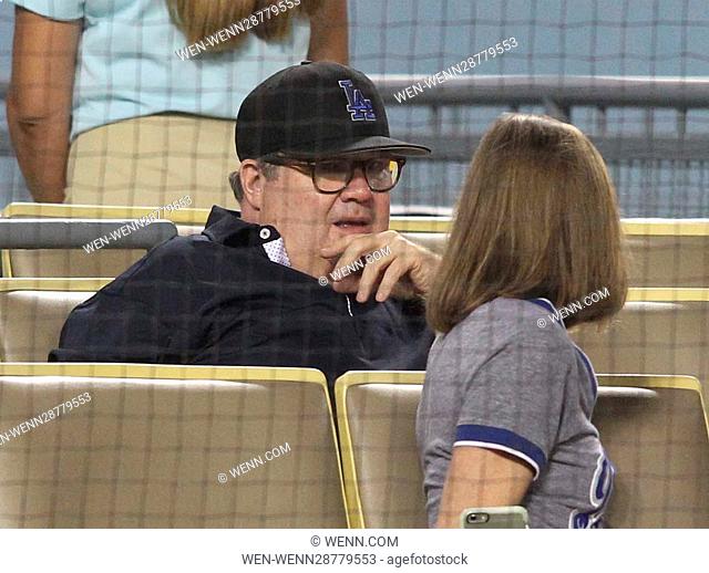 Friday August 12, 2016; Eric Stonestreet out at the Dodgers game. The Pittsburgh Pirates defeated the Los Angeles Dodgers by the final score of 5-1 at Dodger...