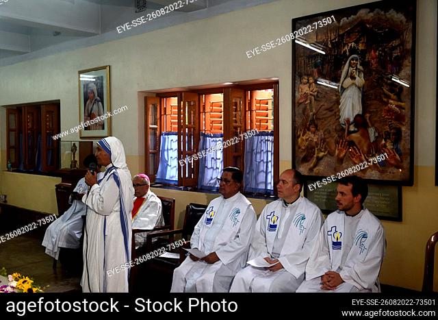 August 26, 2022, Kolkata, India: Sister Mary Joseph Superior General of the Missionaries of Charity along with other dignitaries during the special prayer on...