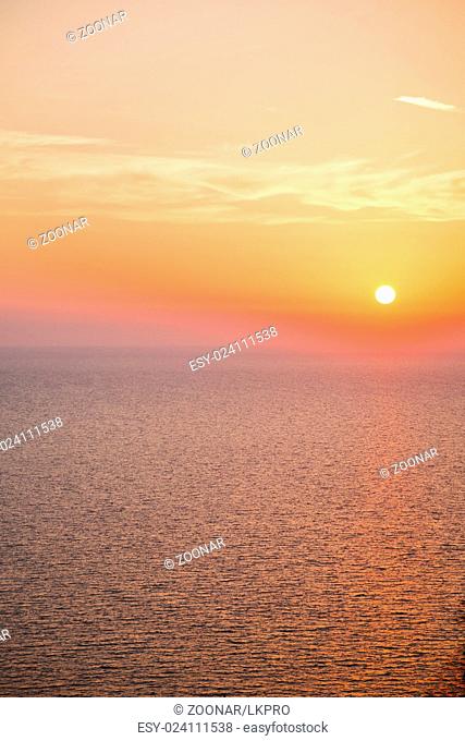 in  greece sunset  mediterranean red sea