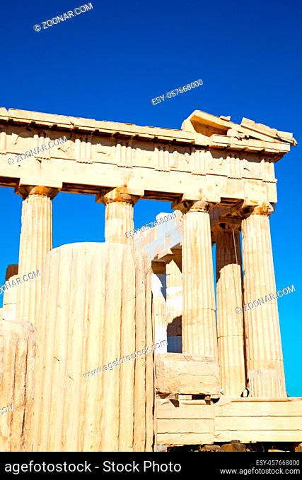 in greece the old architecture and historical place parthenon  athens