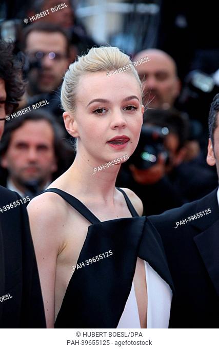Actress Carey Mulligan attends the premiere of ""Inside Llewyn Davis"" during the the 66th Cannes International Film Festival at Palais des Festivals in Cannes