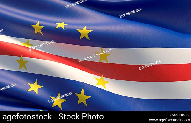 Background with flag of Cape Verde