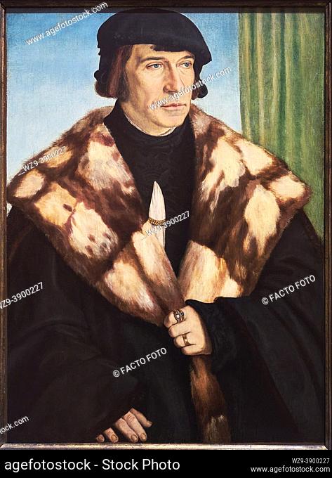 Barthel Beham (1502-1540). Portrait of Ruprecht Stüpf. 1528. Oil on panel. 67. 3 x 50. 3 cm. . Barthel Beham was a German Renaissance artist born in Nuremberg