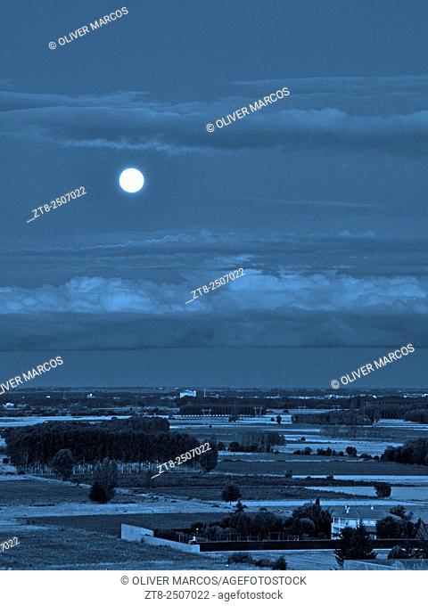 Blue Moon, Leon province, Spain. They call Blue Moon (Blue Moon English translation) to the second full moon occurring during the same month of the Gregorian...