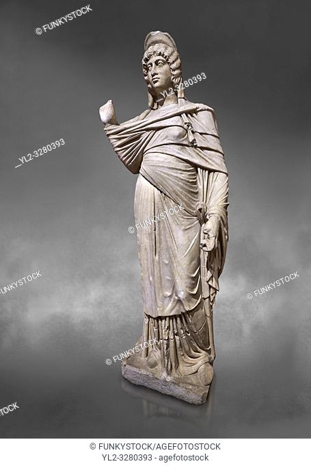 Roman statue of Julia Domina . Marble. Perge. 2nd century AD. Inv no 3268. Antalya Archaeology Museum; Turkey. . . Julia Domna (AD 160â