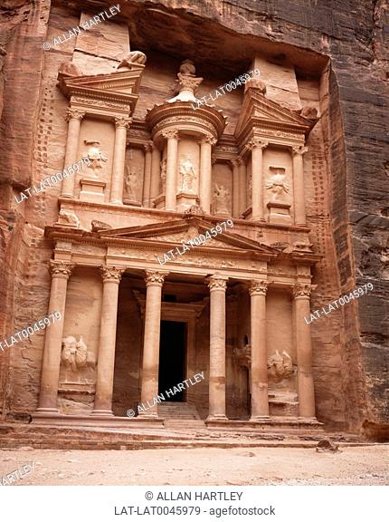 Petra is an archaeological site in southwestern Jordan, on the slope of Mount Hor. It is famous for having many stone structures carved into the rock
