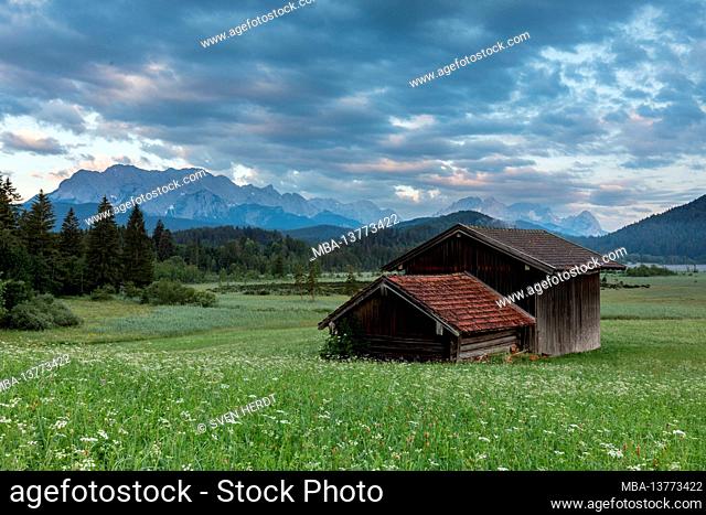 A hut in the foothills of the Alps in Garmisch Partenkirchen