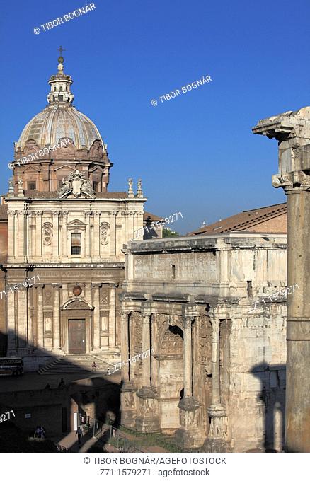 Italy, Lazio, Rome, Roman Forum, SS Luca and Martina Church