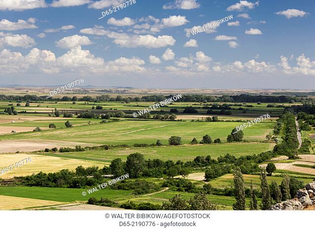Greece, East Macedonia and Thrace Region, Likofos, elevated landscape view by the Turkish frontier