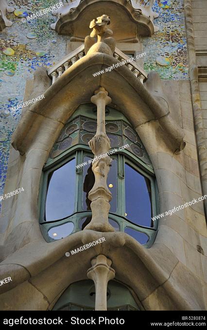 Gaudi, Casa Batllo, Barcelona, Catalonia, Spain, Europe