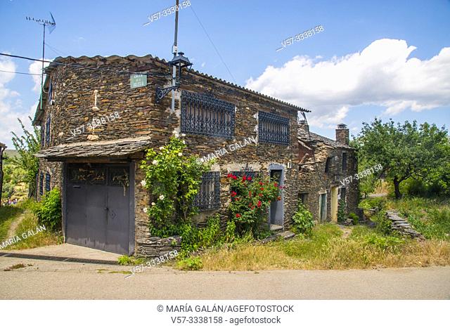 Facade of traditional house. Majaelrayo, GUadalajara province, Castilla La Mancha, Spain