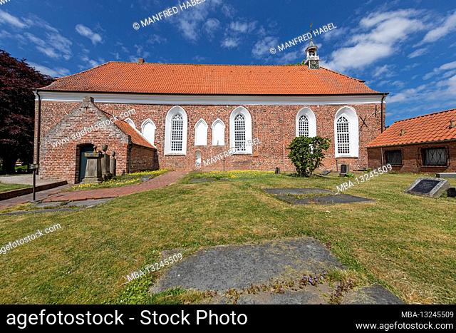 Evangelical Reformed Church, town center of Greetsiel, East Frisia, Lower Saxony