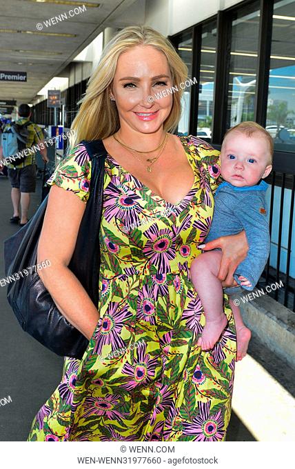 Nikki Lund with her baby son Hendrix at Los Angeles International (LAX) Airport.  Kim Kardashian’s long time friend and former girlfriend of Richie Sambora’s is...