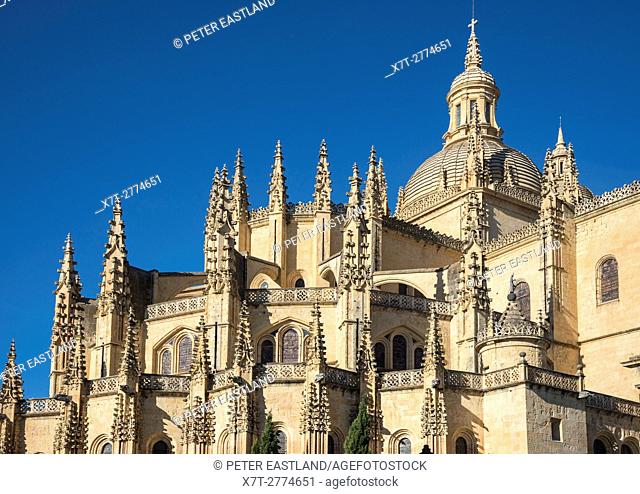 The late Gothic, 16th cen. Cathedral in Segovia, Spain